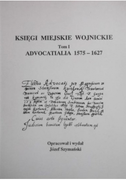 Księgi miejskie wojnickie tom I