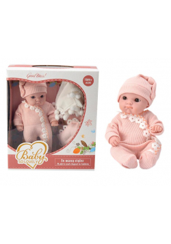 Lalka gumowa - ubranko morelowe 18 cm