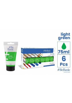 Farba akrylowa - jasny zielony 75ml (6szt)