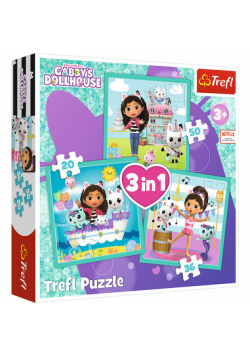 Puzzle 3w1 Gabby's Dollhouse, Aktywności Gabby
