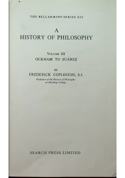 A History of philosophy III
