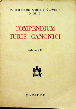 Compendium Iuris Canonici Vol II 1950 r