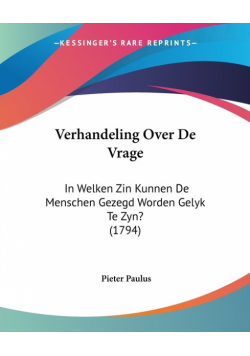Verhandeling Over De Vrage