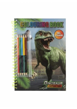Kolorowanka dinozaur + kredki