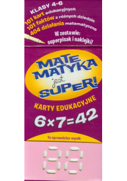 Matematyka jest super : Mnożenie : Karty edukacyjne