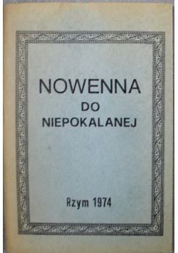 Nowenna do Niepokalanej