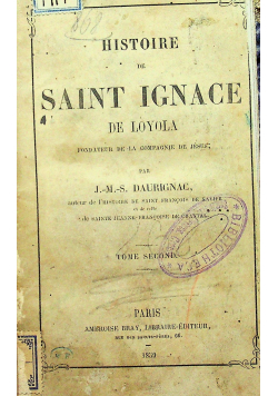 Histoire de saint Ignace de Loyola 1859 r.