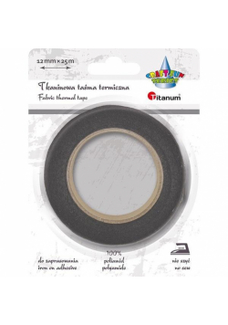 Taśma termiczna tkaninowa 12mm 25m czarna