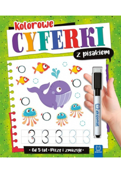 Kolorowe cyferki z pisakiem Piszę i zmazuję