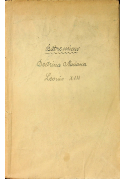 Doctrina MarianaLronis XIII 1928 r
