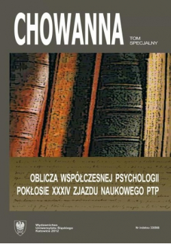 Chowanna - Oblicza Współczesnej Psychologii Pokłosie Xxxiv Zjazdu Naukowego
