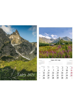 Kalendarz 2021 Tatry 13 planszowy RADWAN
