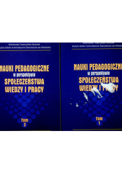 Nauki pedagoficxzne w perspektywie społeczeństwa wiedzy i pracy