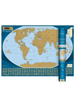 Mapa zdrapka - Świat 1:50 000 000