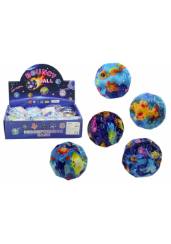 Piłeczka świecąca z wgłębieniami 7cm Ocean MIX