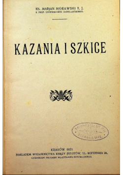 Kazania i szkice 1921 r.
