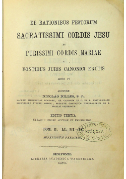 Sacratissimi Cordis Jesu tom II  1873 r