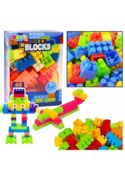 Klocki budowlane w pudełku 60el