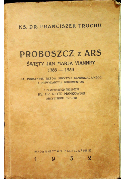 Proboszcz z Ars Święty Jan Marja VIanney 1932 r