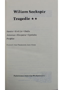 Szekspir Tragedie Tom 2