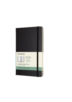 Kalendarz 2020 tygodniowy 12ML tw. czarny