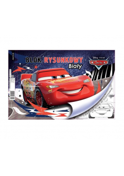 Blok rysunkowy A4/20K biały Cars