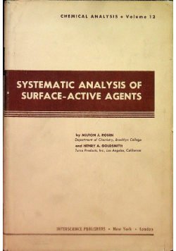 Systematic analysis of surface active agents
