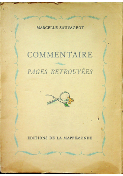 Commentaire Pages Retrouvees