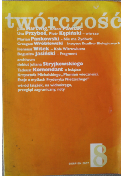 Twórczość Rok LXIII Nr 8