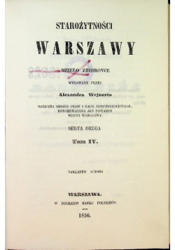 Starożytności Warszawy Tom VI