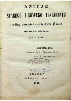 Dzieje Starego i Nowego Testamentu 1845 r.