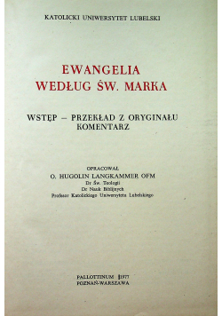 Ewangelia wg Świętego Marka