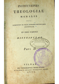 Institutiones Theologiae Moralis 1833 r