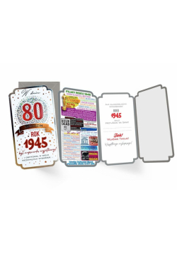 Karnet urodziny 80
