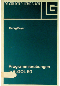 Programmierubungen in ALGOL 60