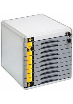 Szafka na dokumenty 10 szufl. metalowa YELLOW ONE