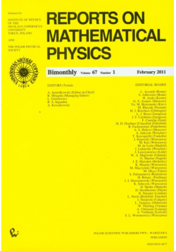 Reports on Mathematical Physics 67/1 Kraj
