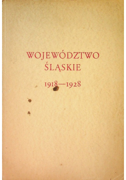 Województwo Śląskie 1918 - 1928, 1929 r.