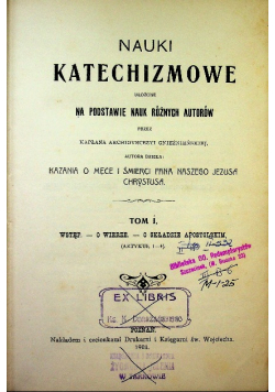 Nauki katechizmowe Tom I 1908 r.