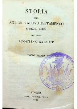 Storia Dell Antico E Nuovo Testamento Tom od I do VI ok 1830 r