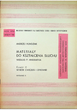 Materiały do kształcenia słuchu Część II