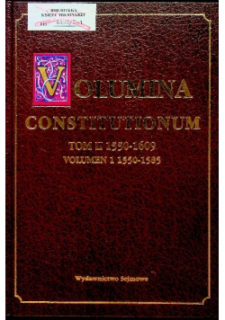 Volumina Constitutionum Tom 2 1550 - 1609 Volumen 1