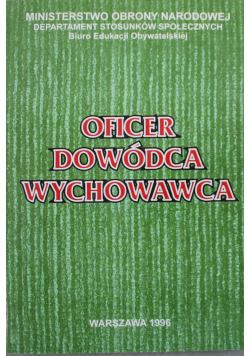 Oficer dowódca wychowawca