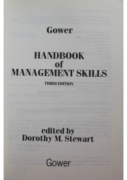 Gower Handbook of Management Skills