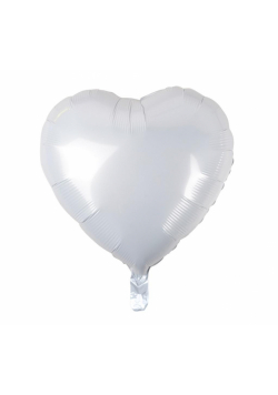 Balon foliowy serce" białe 45cm