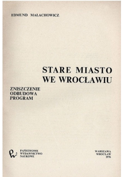 Stare miasto we Wrocławiu