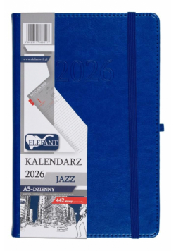 Kalendarz 2026 A5 dzienny Jazz niebieski