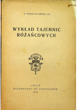 Wykład tajemnic różańcowych 1929 r