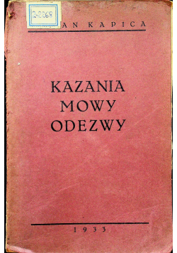 Kazania Mowy Odezwy 1933 r