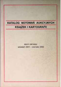 Katalog notowań aukcyjnych książek i kartografii